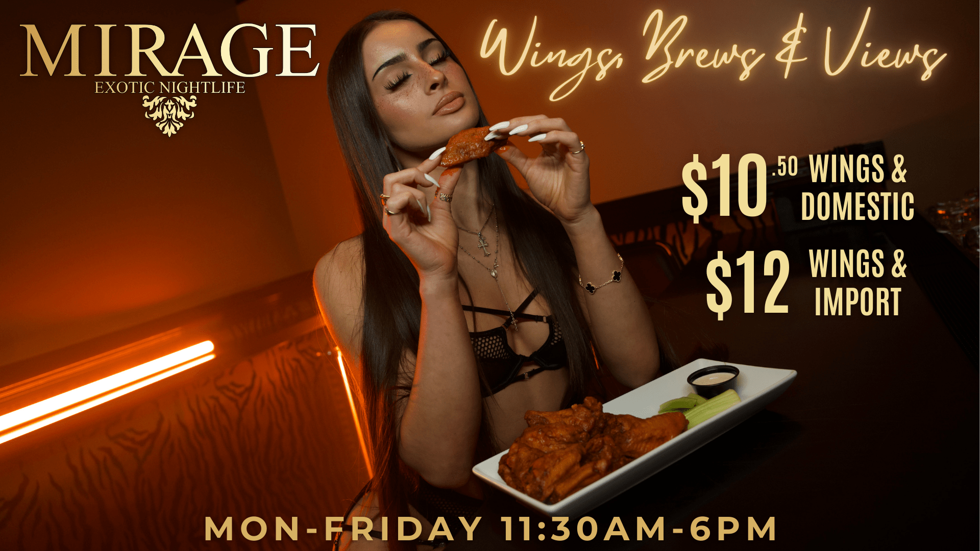Beer and wing special